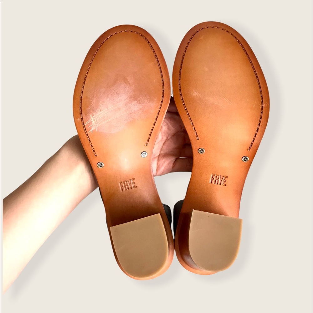 Frye Brielle Charcoal Grey Wooden Ankle Sandals - Picture 14 of 16